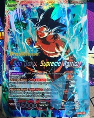 Son Goku // Son Goku, Supreme Warrior - BT16-001 - UC - Pre-release (Realm of the Gods)